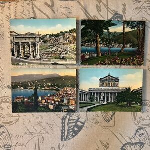 Vintage Post Cards Souvenir Travel Europe/Italy